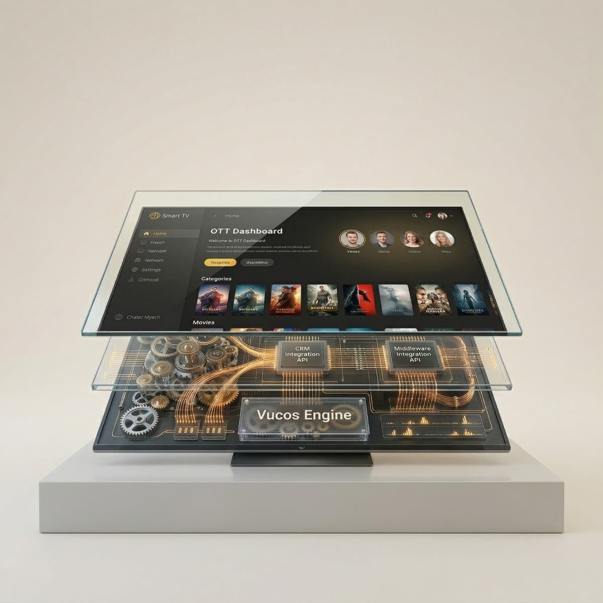 Vucos OTT service layer architecture